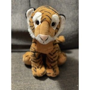 Petting Zoo Plush Bengal Tiger  Stuffed Animal 10”Sparkle Eyes Vintage 1994 Vtg